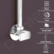 Plantex Single Lever Angle Valve for Bathroom with Brass Spindle/Angle Cock/Single Way Cock with Teflon Tap for Kitchen - Pack of 1 (CRM-1284-Chrome)