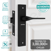Plantex Heavy Duty Door Lock ÃƒÂ¢Ã¢â€šÂ¬Ã¢â‚¬Å“ Bathroom Door Lock/Mortise 8inch Keyless Plate Handle Set for Home/Bathroom/Store Room/Balcony/Office with Baby Latch (8060, Z-Black)