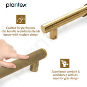 Plantex Main Door Handle/Stainless Steel & Aluminium Door Handle/12 Inch Pull-Push Handle for Home/Office/Hotel - Pack of 1 (DTMD-409, Brass Antique & Gold)