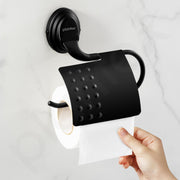 Plantex 304 Grade Stainless Steel Toilet/Tissue Paper Holder Stand for Washroom/Bathroom Accessories - Cubic (Black)