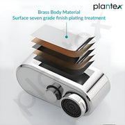 Plantex Brass Universal Rotation Splash Protector for Kitchen/2 Mode (Up Down Water Outlet) Tap extender for Kitchen sink-(H-143-Chrome)