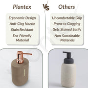 Plantex Ceramic Bathroom Set - Soap Holder for Bathroom/Liquid Soap Dispenser/Tumbler Holder/Toothbrush Holder - 3 Pcs Set