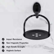 Plantex 304 Grade Stainless Steel Soap Holder/Soap Dish/Soap Stand for Bathroom and Wash Basin/Bathroom Accessories - Oreva (Black)