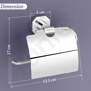 Plantex 304 Grade Stainless Steel Toilet/Tissue Paper Holder Stand for Washroom Bathroom Accessories - Nipron (Chrome)