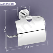 Plantex 304 Grade Stainless Steel Toilet/Tissue Paper Holder Stand for Washroom Bathroom Accessories - Nipron (Chrome)