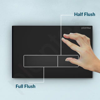 Plantex Flush Plate/Dual Flush Plate for Toilet/Mechanical Dual-Flush Plate/Water-Saving Technology – Pack of 1 (4519, Black)