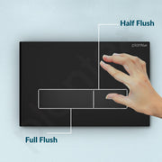 Plantex Flush Plate/Dual Flush Plate for Toilet/Mechanical Dual-Flush Plate/Water-Saving Technology â€“ Pack of 1 (4519, Black)