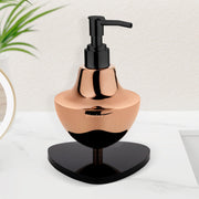 Plantex Liquid Soap Dispenser for Bathroom/Stainless Steel and Acrylic Shampoo Dispenser/Handwash Dispenser for Bathroom/Bathroom Accessories - Pack of 1 (Rose Gold & Black)
