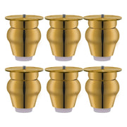 Plantex 3 Inch Sofa Legs for Bed Furniture/Sofa Legs for Table/Sofa Support Legs with Rubber Grip (Gold Finish, 6 Pcs)