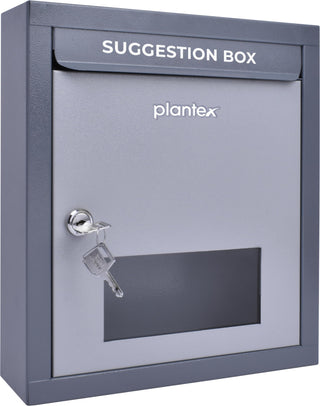 Plantex All in One Multipurpose use - Letter Box/Mail Box/Suggestion Box for Office/Post Box for Gate Home/Donation Box/Complaint Box with Lock - Pack of 5 - (Grey), Table Top or Wall Mount