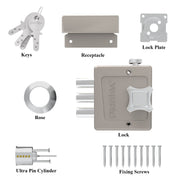 Plantex Brass Heavy Duty Dead Bolt Lock/Rim Lock Set/Trio Lock Dead Bolt For Home,Office,Hotel (Matt)