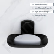 Plantex 304 Grade Stainless Steel Soap Holder for Bathroom/Soap Stands for Bathroom Wall/Bathroom Accessories - Parv (Black)