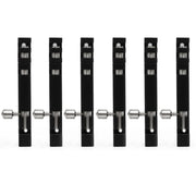 Plantex Stainless Steel Tower Bolt/Tower Bolt for Home,Offices Doors & Windows/4 Inch Tower Bolt for Main Door/Door Latch/Kundi/Chitakini/Door Latch for Windows - Pack of 6 (Black)