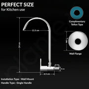 Plantex Brass RO Water Purifier Tap for Kitchen Sink/360Â° Rotatable Wall Mount RO Faucet/Drinking Water Tap/Heavy Duty Brass RO Tap for All RO Water Purifiers - Chrome (RO-017)