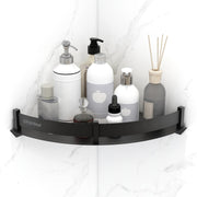 Plantex Stainless Steel Corner Shelf for Bathroom Wall/Bathroom Corner Shelves/Bathroom Shelf Rack/Side Corner Shelf/Kitchen Organizer/Bathroom Corner Rack- (12x12 inches, Black)