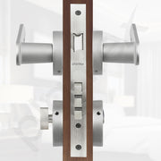 Plantex Main Door Lock/Mortise Lock for Door with 3 Years of Warranty - Robust Door Lock for Home with Brass Lock Body & Cylinder (Satin Finish)