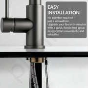 Plantex Pull-Down Kitchen Sink Tap/304 Stainless Steel Sink Tap for Kitchen Basin with 360â° Swivel Spout/Kitchen Sink Faucet- (1062, Grey)