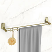 Plantex 304 Grade Stainless Steel 24 inch Dual Towel Rod/Towel Holder/Towel Hanger/Bathroom Accessories - Crystal (Brass Antique)