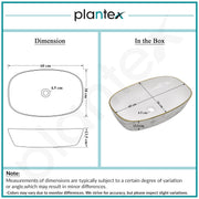 Plantex Ceramic Wash Basin for Bathroom/Table Top Ceramic Basin/Washbasin for Bathroom (White - 24 x 15 x 5.5 Inch)