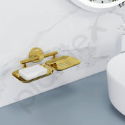 Plantex Galaxy 304 Grade Stainless Steel Rectangular Double Soap Dish for Bathroom/Soap Stand/Soap Holder/Soap Storage/Bathroom Accessories – (PVD Gold)