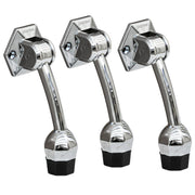 Plantex Door Stopper for Main Door/5-Inch Stopper with Rubber Grip/Stoppers for Wooden Door/Stops for Door â€“ Pack of 3 (Chrome)