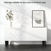 Plantex 3 Inch Sofa Leg for Bed Furniture/Aluminium Sofa Leg for Table/Support Legs/Furniture Leg - Pair of 2 (4 Piece) (DTS-77, Black)