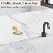 Plantex 304 Grade Stainless Steel Soap Holder for Bathroom Wall - Soap Stand/Dish/Accessories - Daizy (Golden)