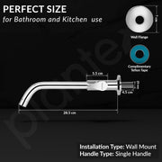 Plantex Pure Brass Sink Tap for Kitchen with 12 inches Long Spout/Kitchen Sink Tap with Water Saving Nozzle - 7 Year Warranty (PAC-1811-Chrome)