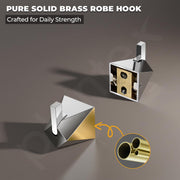 Plantex Robe Hook for Bathroom/Pure Brass Clothes Hanging Hook/Hook for Wall/Bathroom Accessories - Pack of 1 (APS-ASC-04, Chrome)