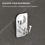 Plantex High Grade Stainless Steel Robe Hook for Bathroom/Cloth Hanger for Wall/Hooks for Wall/Bathroom Accessories - Chrome (Dream)