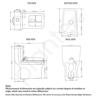 Plantex Ceramic Commode for Toilet/One Piece Western Toilet with 6D Siphonic Flush/Commode with Soft Closing Toilet Seat - S Trap - (ASTA, White)