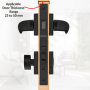Plantex Fully Brass Door Lock with 3 Years of Warranty/Main Door Lock for Home/Mortise Lock for Door - Main Door Lock Set (3054, Z-Black)