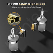 Plantex Liquid Soap Dispenser for Bathroom/Pure Brass Shampoo Dispenser/Handwash Dispenser/Bathroom Accessories - Pack of 1 (APS-DL-07, Chrome)