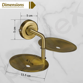 Plantex 304 Grade Stainless Steel Double Soap Holder/Soap Stand/Soap Dish for Bathroom and Wash Basin/Bathroom Accessories - Daizy (Antique)