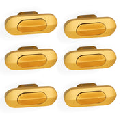 Plantex Knobs for Drawer/Drawer Knobs/Oval Knob for Cabinets/Drawer Handle/Pull-Push Knob for Kitchen/Bedroom Drawers - Pack of 6 (SH-432, Gold & Gold Matt)
