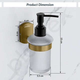Plantex 304 Grade Stainless Steel Liquid Soap Dispenser/Shampoo Dispenser/Handwash Dispenser/Bathroom Accessories - Parv (Brass Antique)