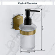 Plantex 304 Grade Stainless Steel Liquid Soap Dispenser/Shampoo Dispenser/Handwash Dispenser/Bathroom Accessories - Parv (Brass Antique)