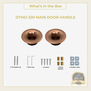 Plantex Stainless Steel Glass Door Handle/Pull-Push Knob for Handle/Heavy Duty 100 mm Main Glass Door Knob Handle - Pack of 1 (PVD Rose Gold)