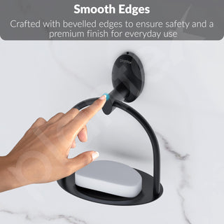 Plantex 304 Grade Stainless Steel Soap Holder/Soap Dish/Soap Stand for Bathroom and Wash Basin/Bathroom Accessories - Oreva (Black)