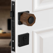Plantex Heavy Duty Door Lock/Stainless Steel and Wooden Main Door Mortise Lock Handle/Handle Set for Home/Office/Door Accessories (Black, Wooden)