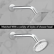Plantex 11-Inch Round Bend Shower Arm for Overhead Shower/Stainless Steel Shower Pipe/Wall Mount Bathroom Fitting with Â½-Inch Thread - Pack of 1 (Chrome)