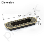 Plantex Sliding Door Handle/Concealed Handle for Sliding Door/96mm Concealed Handle for Wardrobe/Kitchen Cabinet - Pack of 2 (Brass Antique)