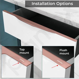 Plantex Profile Handle for Kitchen Cabinet/32 Inch Alluminium Drawer Profile Handle/Wardrobe Pull Handle for Home/Office/Hotel - Pack of 5 (Rose Gold)