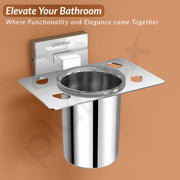 Plantex Stainless Steel Tooth Brush Holder for Bathroom/Tumbler Holder/Bathroom Accessories - Nexa (Chrome)