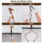 Plantex Pure Brass Basin Mixer Tap Hot & Cold/Single Lever Pillar Cock Water Tap for Wash Basin/Deck Mount- (PVD-Choco)