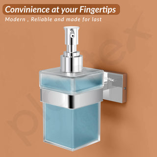 Plantex Stainless Steel Liquid Soap Dispenser/Shampoo Dispenser/Hand Wash Dispenser/Bathroom Accessories - Nexa (Chrome)