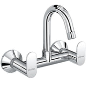 Plantex Pure Brass Sink Mixer Tap Hot and Cold with 360Ãƒâ€šÃ‚Â° Swivel Spout/Kitchen Sink Tap with Brass Wall Flange and Teflon Tape-7 Year Warranty by Plantex (ORN-214-Chrome)