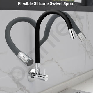 Plantex Pure Brass Flexible Tap for Kitchen Sink with Brass Wall Flange and Teflon Tape/360° Rotating Sink Tap for Kitchen Basin with Water Saving Aerator-7 Year Warranty by Plantex-(ICO-910B)