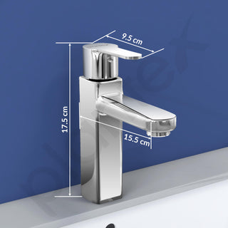 Plantex Single Lever Basin Mixer/Hot and Cold Water Mixer for Kitchen and Bathroom Accessories (Chrome)