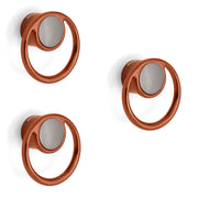 Plantex Drawer Knobs/Ring Drawer Kadi/Pull-Push Knobs for Kitchen/Bedroom Drawer - Pack of 3 (Rose Gold & Satin Black)